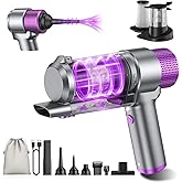 EYYA Handheld Car Vacuum Cleaner Cordless, 16000PA Powerful Hand Held Vacuum Cordless Rechargeable, 4-in-1 Portable Mini Vacuum & Air Duster with Multi-Nozzles and LED Light for Car Home Office