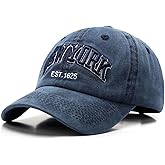 New York Hat Washed Distressed Baseball Cap Sun Hat