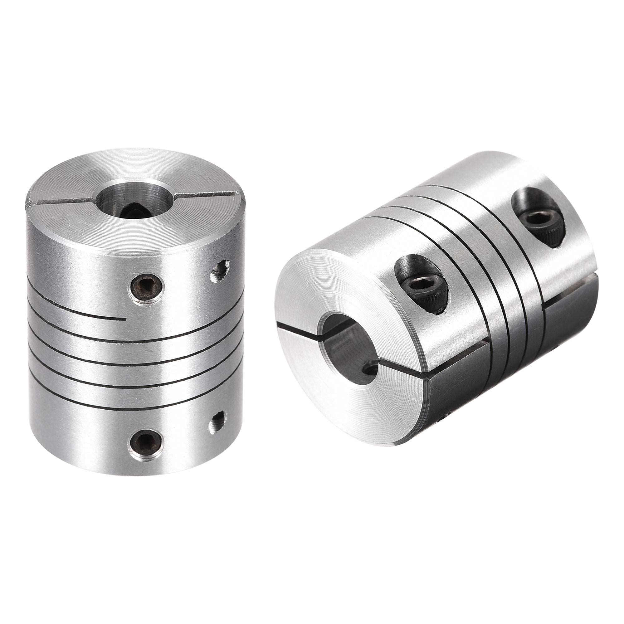 sourcing map 2PCS Motor Shaft 10mm to 10mm Helical Beam Coupler Coupling 25mm Dia 30mm Length