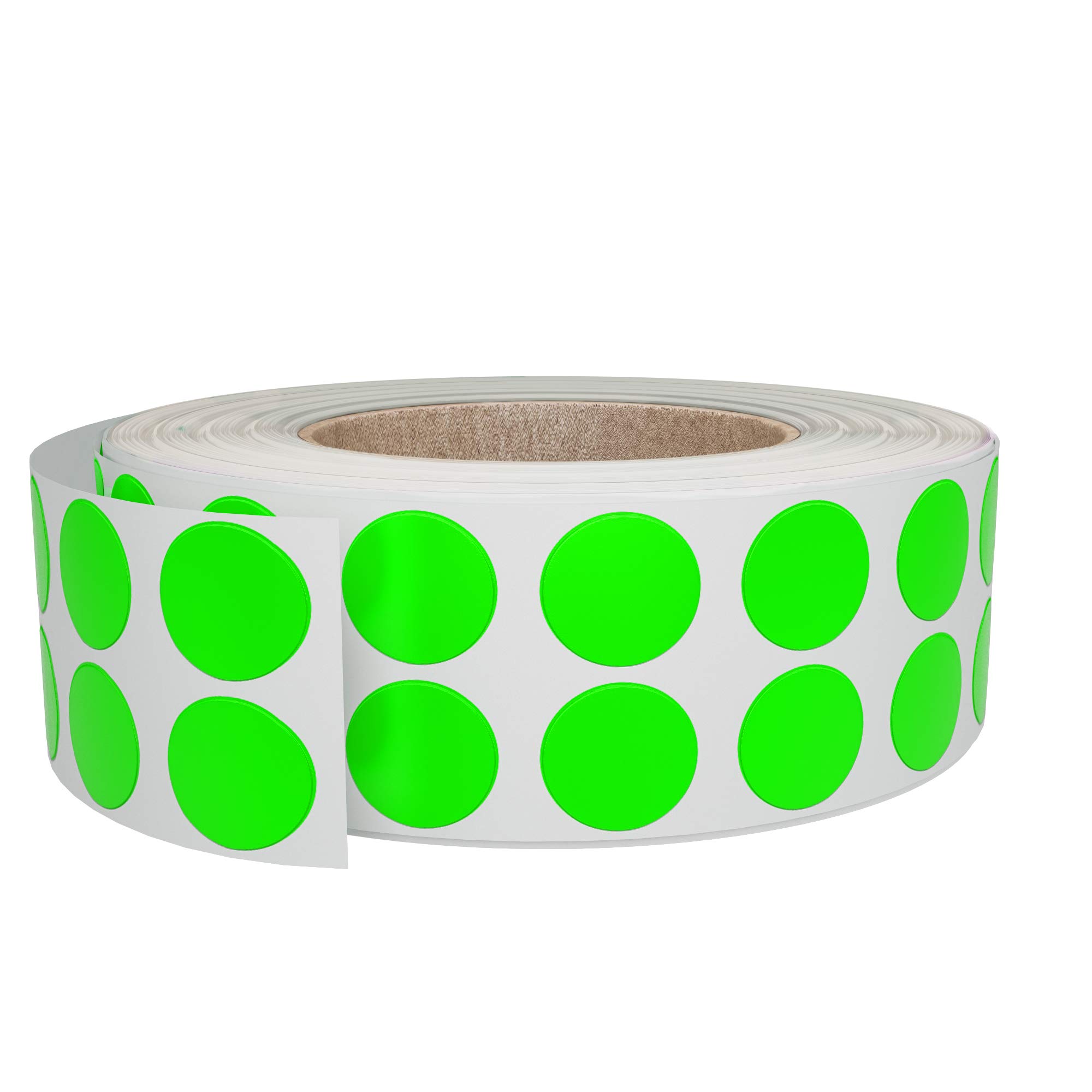 Royal Green Color Coding Labels Neon Green Stickers on a Roll (1cm) 10mm - 3000 Pack