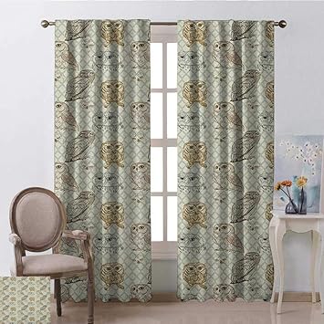 Amazon Com Youpinnong Owl Curtains With Valance Cool Looking