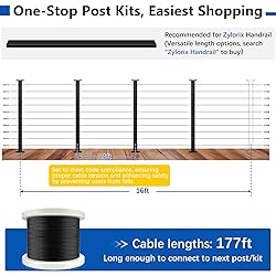 Zylorix 36" Expandable 12-16FT Black T304 Cable