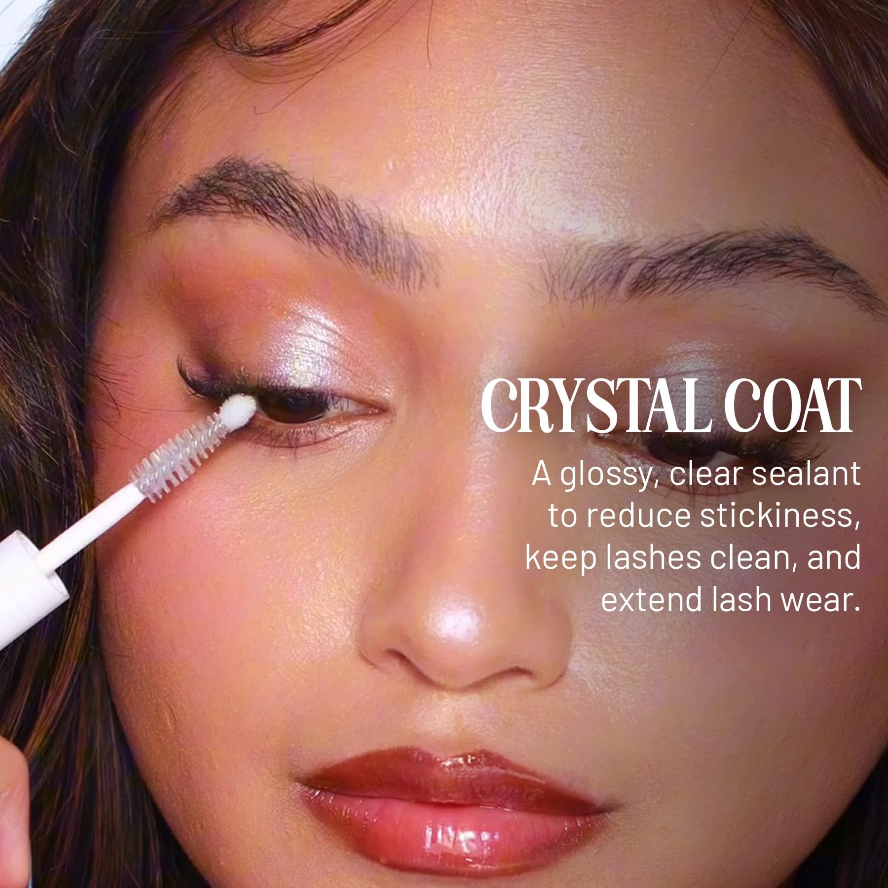 Lilac St. - Lilac Lash Crystal Coat - Glossly & Clear Lash Sealant - Long Lasting Lash Application - Extend Wear - Brush Applicator Tip - Waterproof - Cruelty Free, Vegan, Women Founded