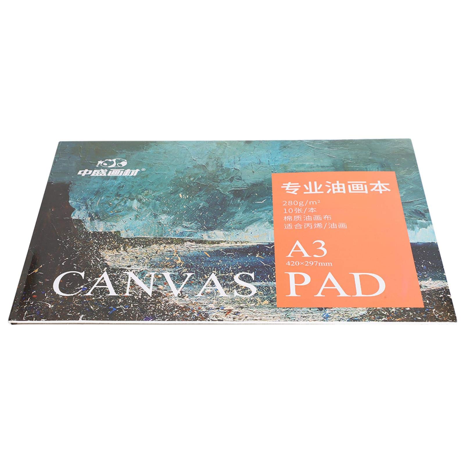 A3 Sketchbook, Oil Pastel Paper, 10 Sheets Designer Drawing Paper Book 420 x 297 mm Canvas Pad for Painting