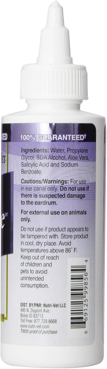 Nutri-Vet Ear Cleanser for Cats, Removes Dirt and Dissolves Wax, 4oz : Pet Ear Care Supplies : Pet Supplies