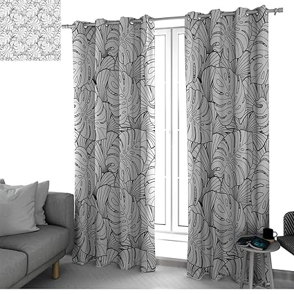 Amazon Com Black And White Blackout Curtains Panels For Bedroom