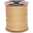 Seebery Raffia Ribbon for Crafts - Raffia Yarn Grass Twine for Gift Wrapping, DIY Decoration & More | Matte String Paper Rope for Crochet, 1/4'' Wide, 100 Yards - Kraft