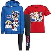 Nickelodeon Paw Patrol Boys T-Shirt, Zip Up Hoodie and Pants Set for Toddler and Little Kids