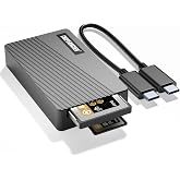 CHIPFANCIER 2-in-1 CFexpress Adapter Memory Card Reader CFexpress Type A and CFexpress Type B Memory Card Reader 40Gbps USB 4.0 Gen 2 Compatible with Windows/Mac/Linux/Android Black