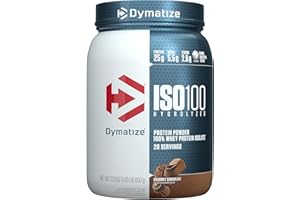 ISO100 Hydrolyzed Protein Powder by Dymatize, Gourmet Chocolate, 100% Whey Isolate Powder, 25g of Protein, Gluten Free, 20 Se