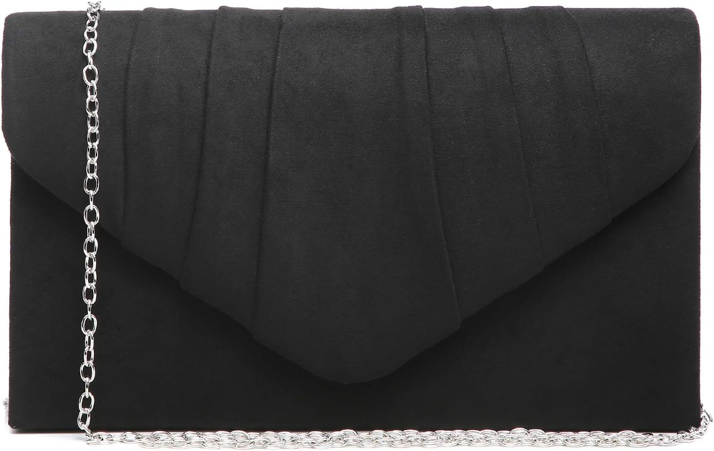 Dasein Women's Evening Bag Pleated Envelope Clutch Handbag Wedding Party Bridal Purse
