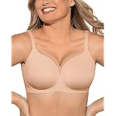 SHAPELLX Wireless Bras for Women Supportive Bras No Underwire Seamless Comfortable Everyday Bralettes V Mesh Push Up Bra