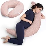 Niimo XXL Pregnancy Pillow & Nursing Pillow 100% Cotton Cover