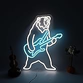 Polar Bear Plays Guitar Led Neon Sign, Polar Bear Playing Music Neon Light, Rock and Roll Led Light, Live Music Show Sign Guitar Lamp Birthday Gift