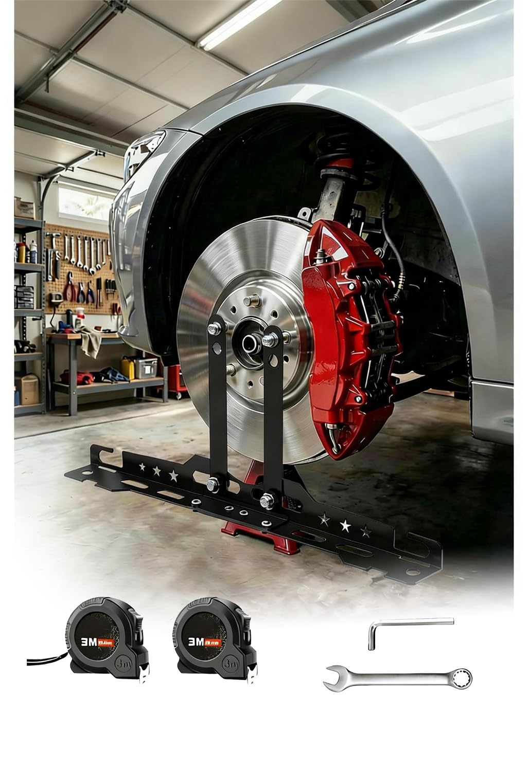 Photo 1 of *MISSING PARTS*
mocsenber Upgraded Wheel Alignment Tool with 2 Measuring Tapes, Car Alignment Tool Kit, Automotive Toe Alignment Tool for Home Use, Compatible with More Vehicle Models, Black, Toe Plates