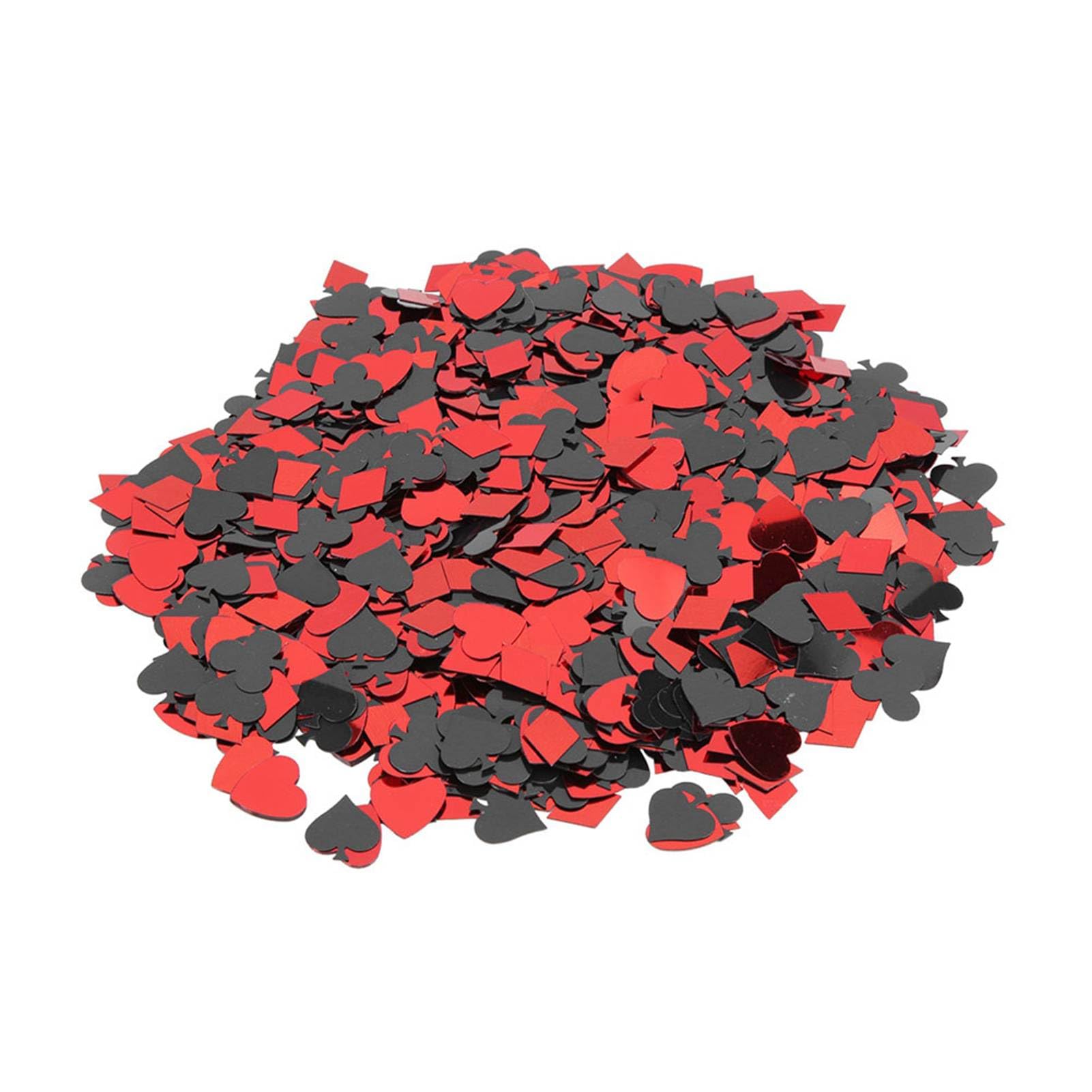 Wedding Poker Confetti, 60g Shiny PVC Mixed Shape Sequins Diamond Heart Spade Scatter for Casino Party Carnival Birthday Night Club Decoration