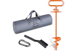 PAYIVSVE Heavy Duty Dog Anchor, Dog Tie Out Stake for Dogs up to 220lbs, 360° Degree Rotation Dog Tether, No tangling Dogs Stake Kits for Yard, Outdoor, Beach, Trampoline
