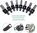 LiteTour 25 Pieces Adhesive Cable Clips with Screw Mount Nylon Cable Ties view 2