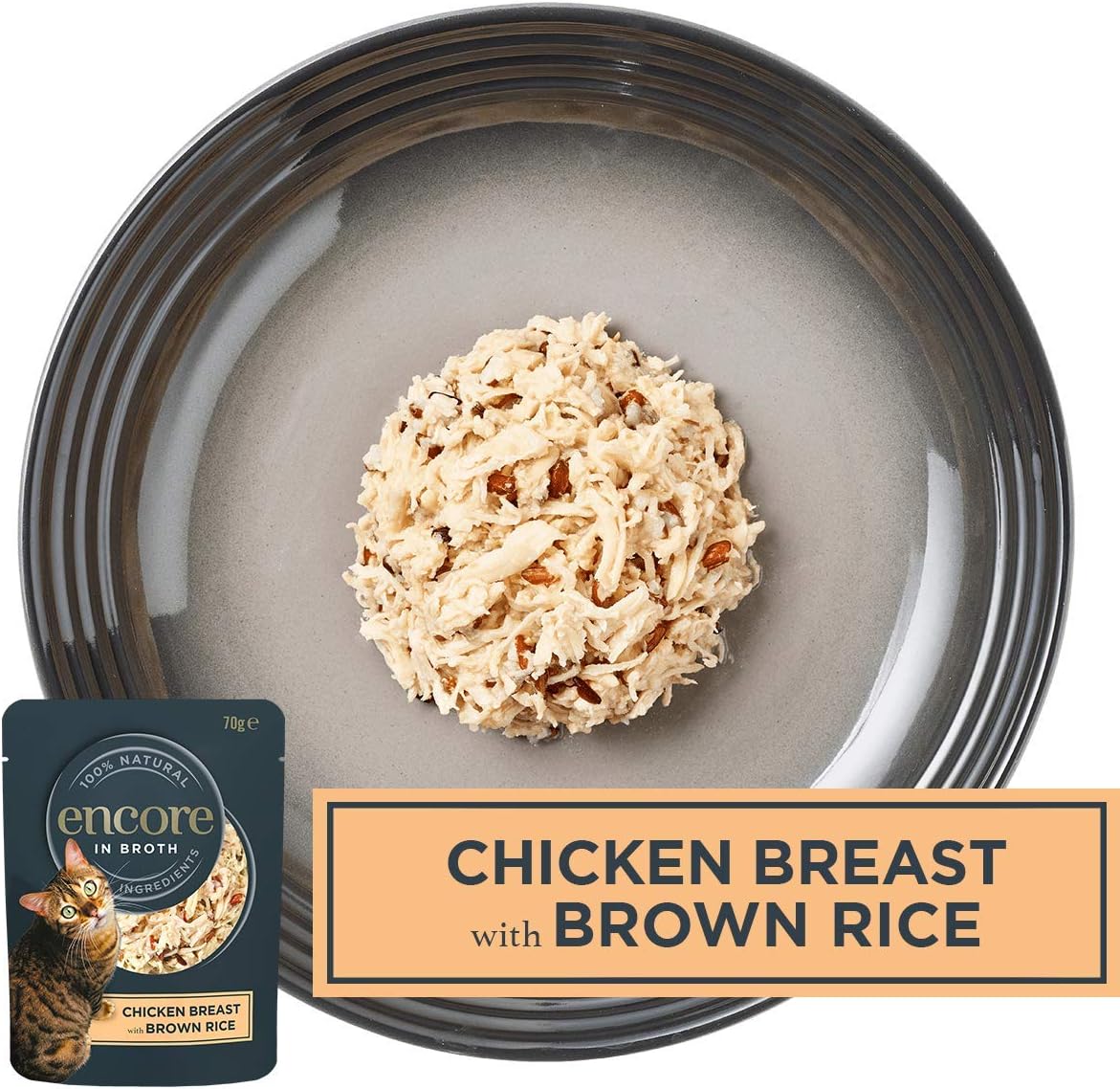 Encore 100 Percent Natural Cat Food, Pouch Chicken & Brown Rice in Broth 70g (16 x 70g Pouches), 70 g (Pack of 16) - Image 4