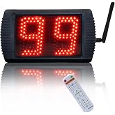 YZ 5 Inch LED Basketball Shot Clock Timer, Custom Countdown Timer (12/14/20/24/30 Seconds), Portable with Remote Control &amp; Buzzer for Basketball Courts