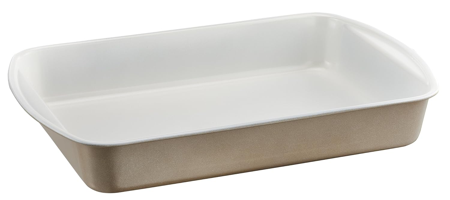 Tefal Easy Grip J0760114 OvenProof Dish Steel/Ceramic White/Champagne