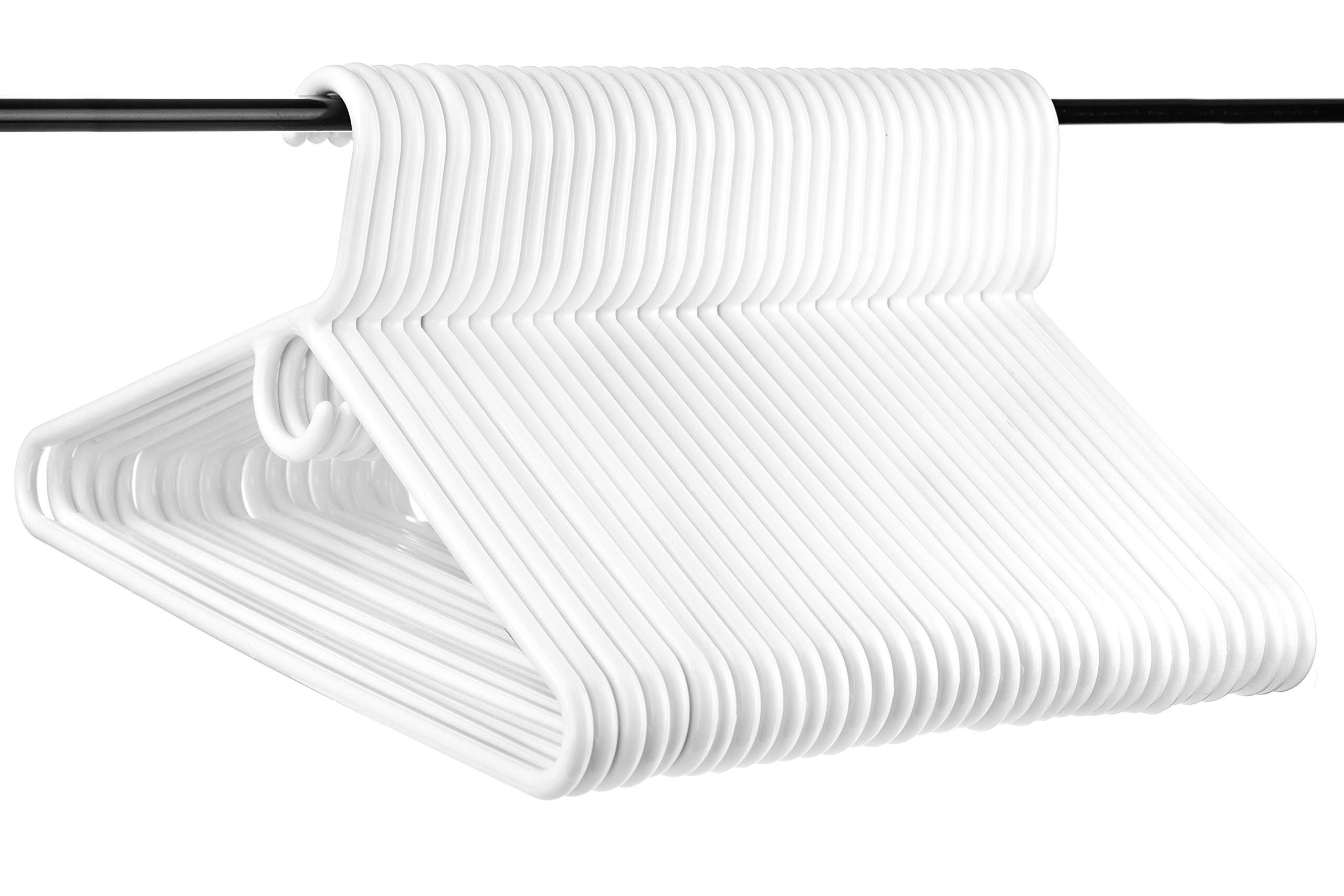 24pk Neaties USA Made Super Heavy Duty Black Plastic Hangers