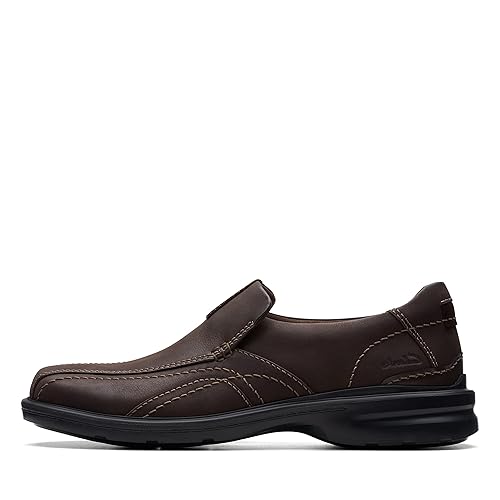 Clarks Men's Gessler Step Loafer, Dark Brown, 11.5