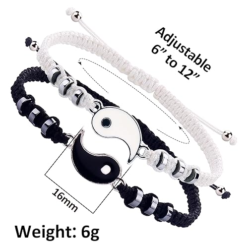 Best Friend Bracelets Couples Bracelets for Matching Yin Yang His and Her  Lover Bracelet Jewelry for Bff Fri