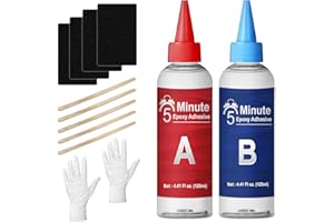 GDDP 8.8oz 5 Minute Epoxy Glue Kit, Tough Durable Clear Epoxi Adhesives Fast Repair, 2 Part Epoxy Glue Quick Cure Clear for M