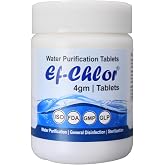 Overhead &amp; Underground Water Tank Purification Tablets 4gm for 5280 Gallons Water Jar of 20 Tablets 3 Years Shelf Life 1 Tablet Purify 264 Gallons Water