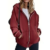 ZEAGOO Hoodies Women Zip Up Hoodie Oversized Sweatshirt Fleece Jackets Spring Fall Winter Coats 2026 Fashion
