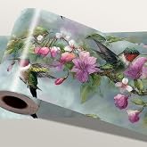 IOHEFY Morning Glory Wallpaper Border 196x4 Inch Removable Wall Border Peel and Stick Pink Purple Flower Vine for Bedroom Bathroom Kitchen Living Room Wall Trim Decor Rustic Cottage Garden