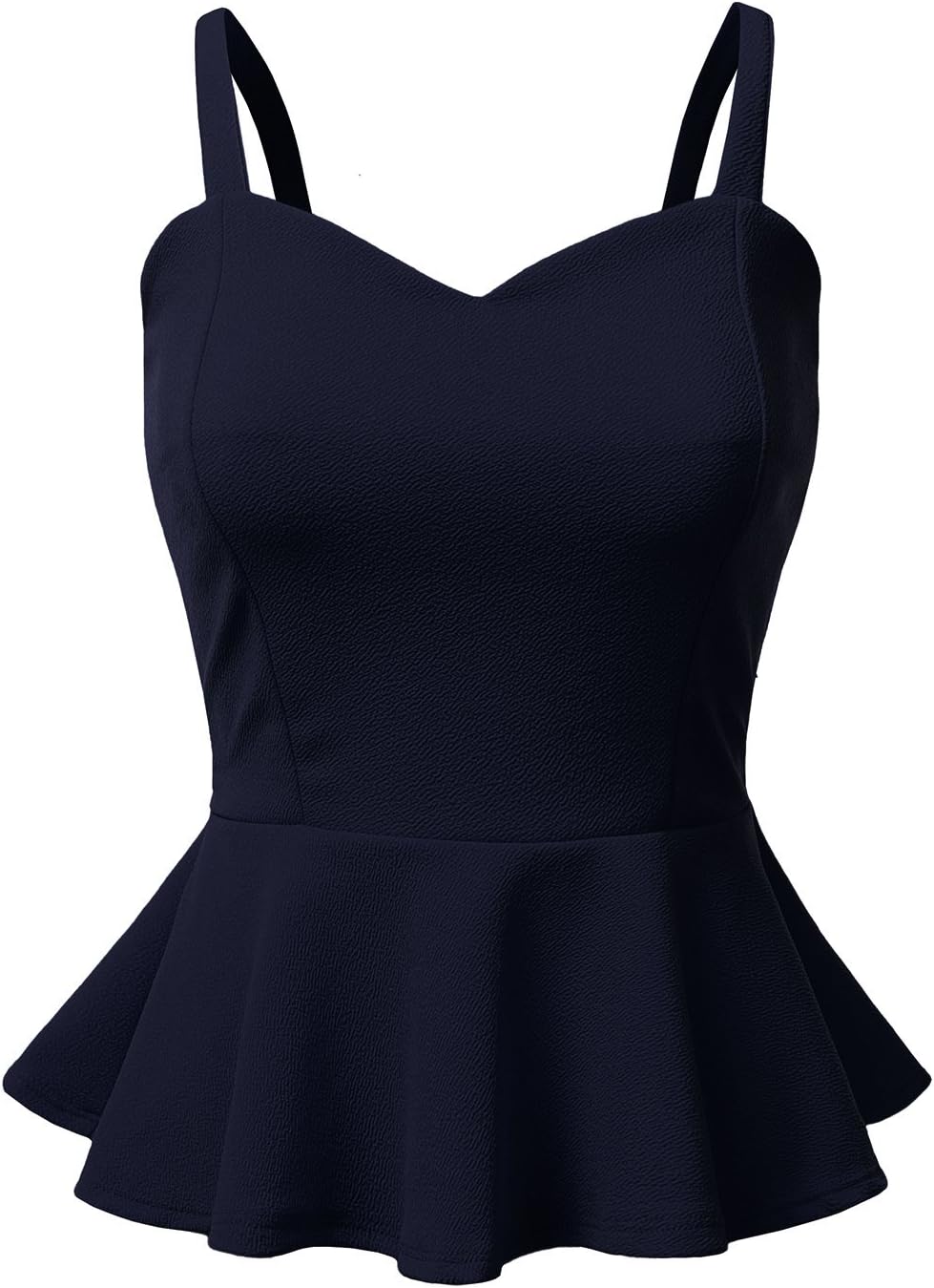 CLOVERY Women's Printed Peplum Tops Casual Sleeveless Flared Summer Blouse Tank Top