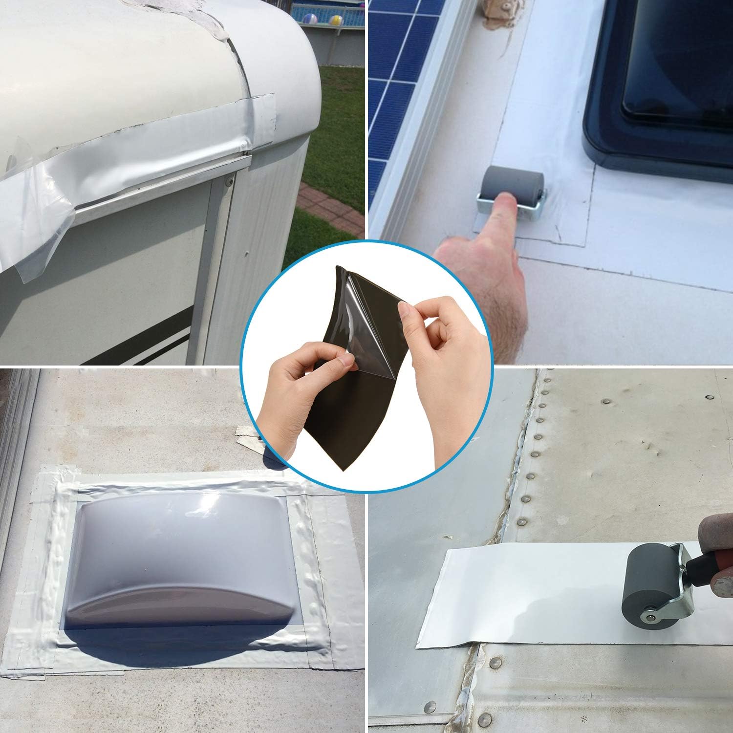 Kohree RV Sealant Tape, 4 Inch x 50 Foot RV White Roof Seal Tape UV & Weatherproof Sealant Roofing Tape for RV Repair, Window, Boat Sealing, Truck Stop Camper Roof Leaks: Automotive