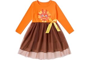 Vieille Toddler Baby Girls Tulle Dress Long Sleeve Princess Party Skirt Clothes for Christmas 2-6 Years