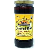 Rani Tamarind Paste Puree (Imli) 16oz (1lb) Glass Jar, No added sugar ~ All Natural | Vegan | Gluten Free | No Colors | NON-G