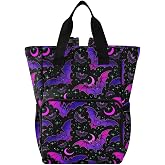 Mnsruu Diaper Bag Purple Bat Gothic Diaper Bag Backpack Multifunction Travel Diaper Bag Tote Large Capacity Diaper Changing Backpacks for Moms Dads