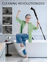 PureSwirlz Electric Cleaning Brush Long Handle 2 Speeds IPX7 LED Display 7 Heads view 8