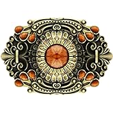 YOQUCOL Native American Belt Buckle Bronze Bohemian Indian Style Belts Buckle For Men