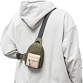 Peicees Small Crossbody Bag Purse For Men Womens Mini Sling Bag Chest Backpack Phone Holder Water-Resistant