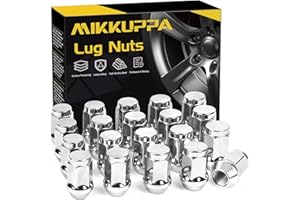 MIKKUPPA M12x1.25 Lug Nuts - Replacement for Nissan Altima Maxima Pathfinder Rogue Sentra, Subaru Outback Forester Aftermarket Wheel - 20pcs Chrome Closed End Lug Nuts