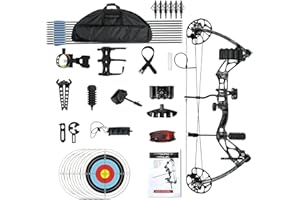 Wuxlisty Compound Bows Draw Weight 30-70lbs Ready to Shoot, Bow and Arrow Set for Adults, Archery Set Come with All The Accessories