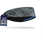 Hydra2 Headbands for Maximum Sweat Diversion | Lightweight and Breathable Headband Design for Athletes, Running, Gym, and Outdoor Workouts | H2 Flatweave, Midnight Blue Heather