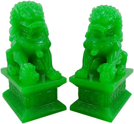 EIN Paar Pekinger Löwenpaar Fu FOO Hundestatuen, Harzwächter