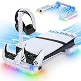 MENEEA PS5 PRO & Slim RGB Horizontal Stand & Auto
