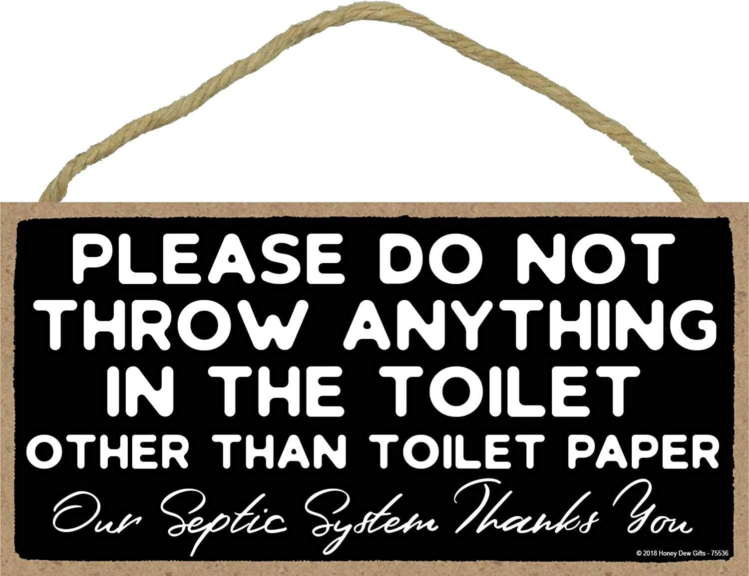 7welove& Please Do Not Throw Anything in The Toilet 4.9X9