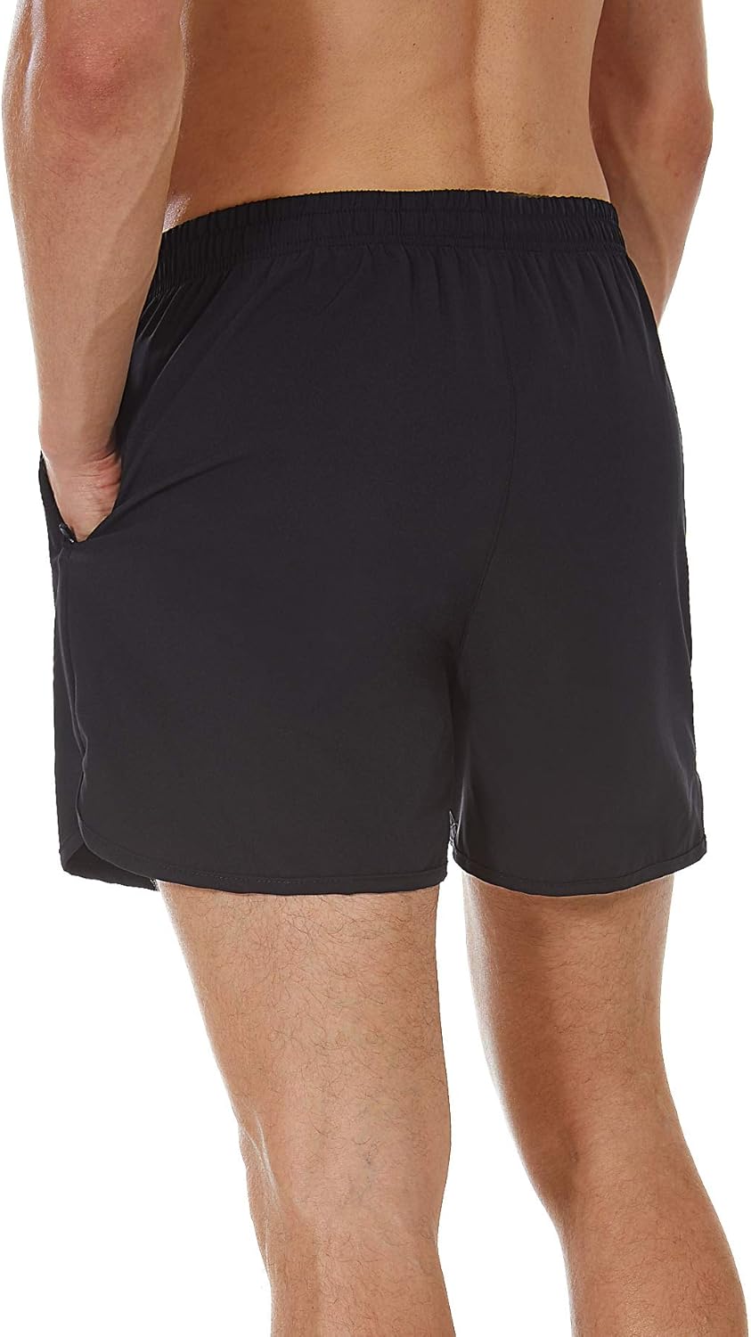 SILKWORLD Men's Running Stretch Quick Dry Shorts with Zipper Pockets(Pack of 2,3): Clothing
