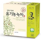 Ssanggye Green Tea 1.2g x 40 Teabag, Korea Traditional Natural Pure Green Leaf Tea, Soft Rich Flavor Smooth Refreshing Coffee-Alternative Single Serve Herbal Tea Hot & Cold Daily Drink for 4 Seasons
