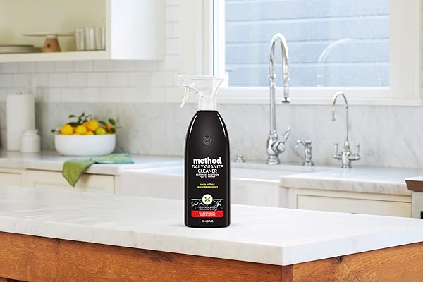 METHOD DAILY GRANITE CLEANER SPRAY, APPLE ORCHARD, CLEANING AGENT FOR GRANITE, MARBLE, AND OTHER SEALED STONE, 28 OZ SPRAY BOTTLE (PACK OF 1)