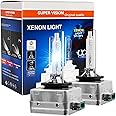 SOCAL-LED LIGHTING D3S 35W Xenon HID Headlight Bulbs - 60000K Crystal White - 66340 42403 42302 OEM High Low Beam Direct Replacement - Pack of 2